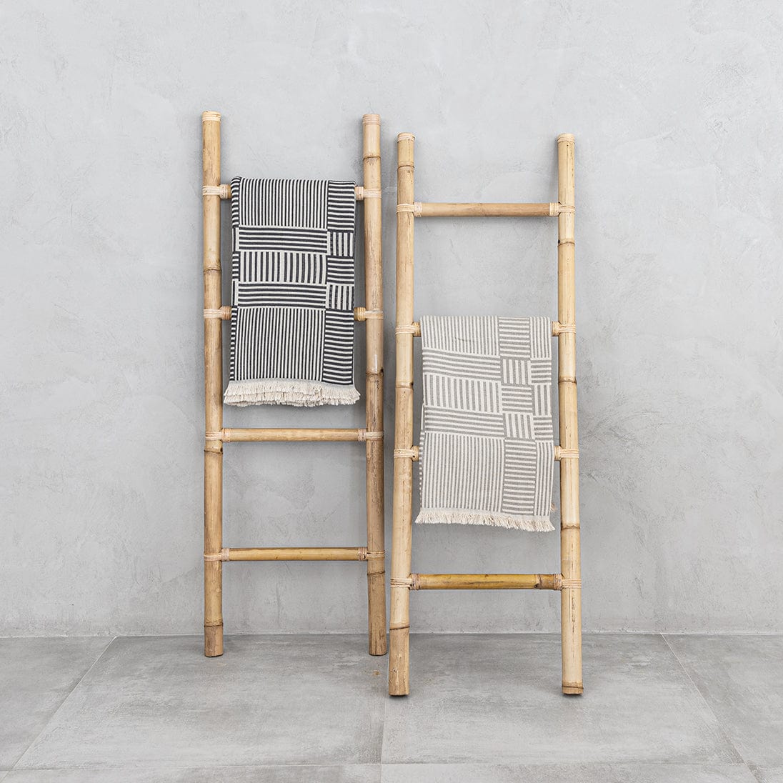 Fouta à rayures | Naturel / Sable | 140x180cm