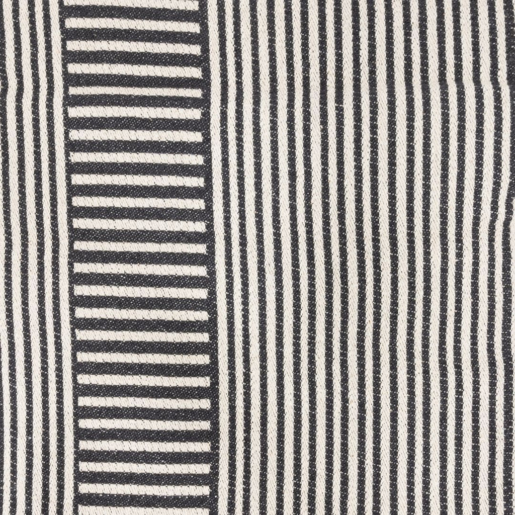 Fouta à rayures | Naturel / Noir délavé | 140x180cm