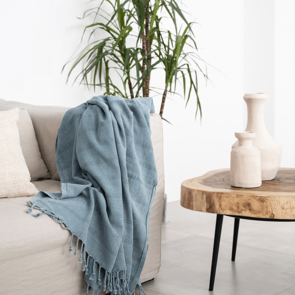 Serviette Fouta | Bleu Lavé 90x170cm