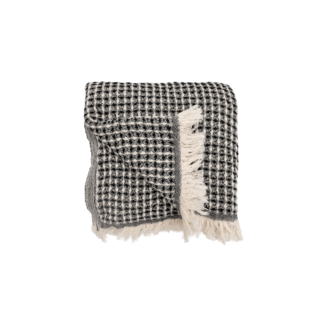 Fouta Waffle | Noire 95x180cm