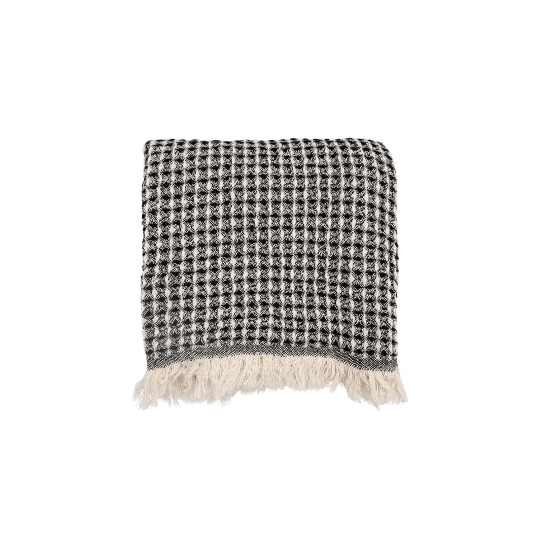 Fouta Waffle | Noire 95x180cm