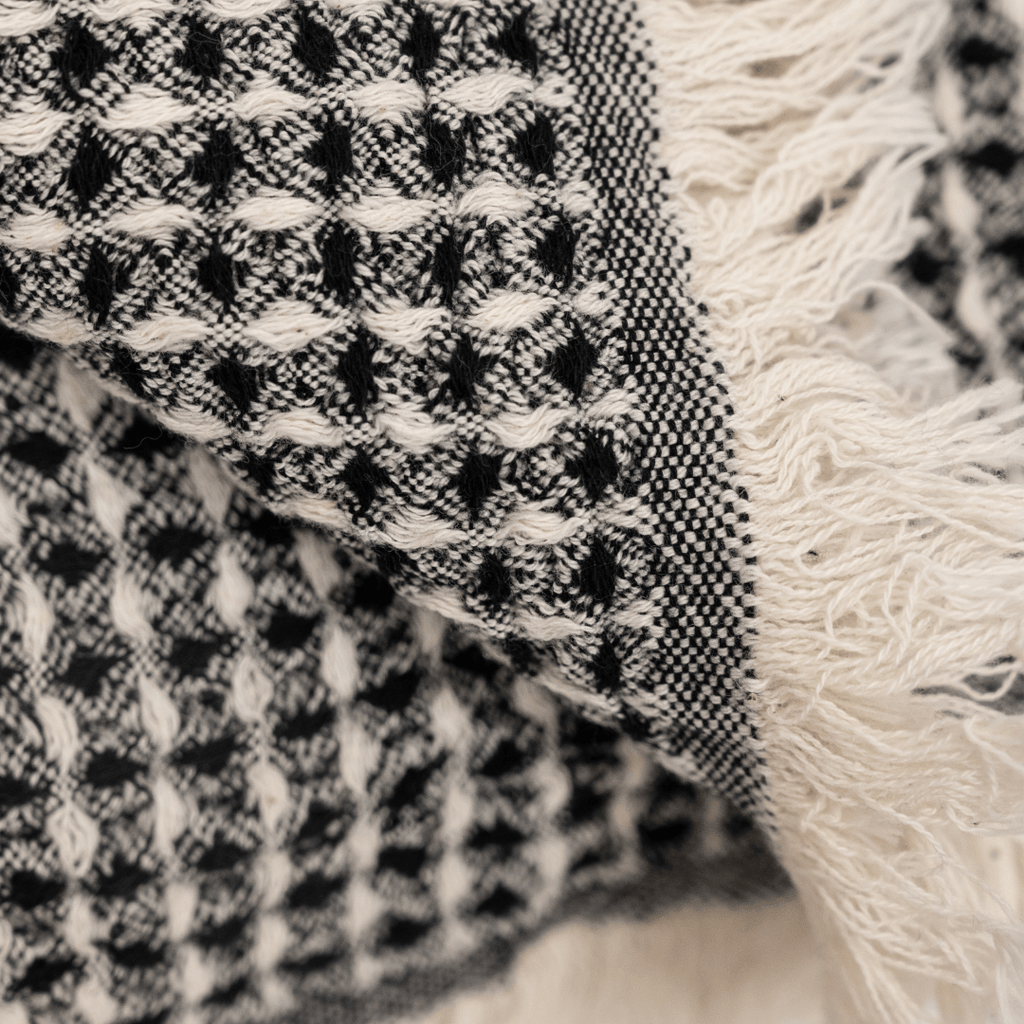 Fouta Waffle | Noire 95x180cm