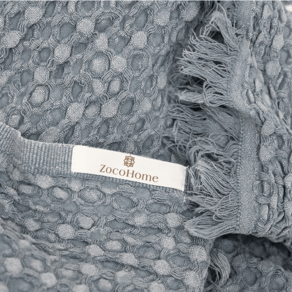 Fouta Waffle | Bleu 80x180cm