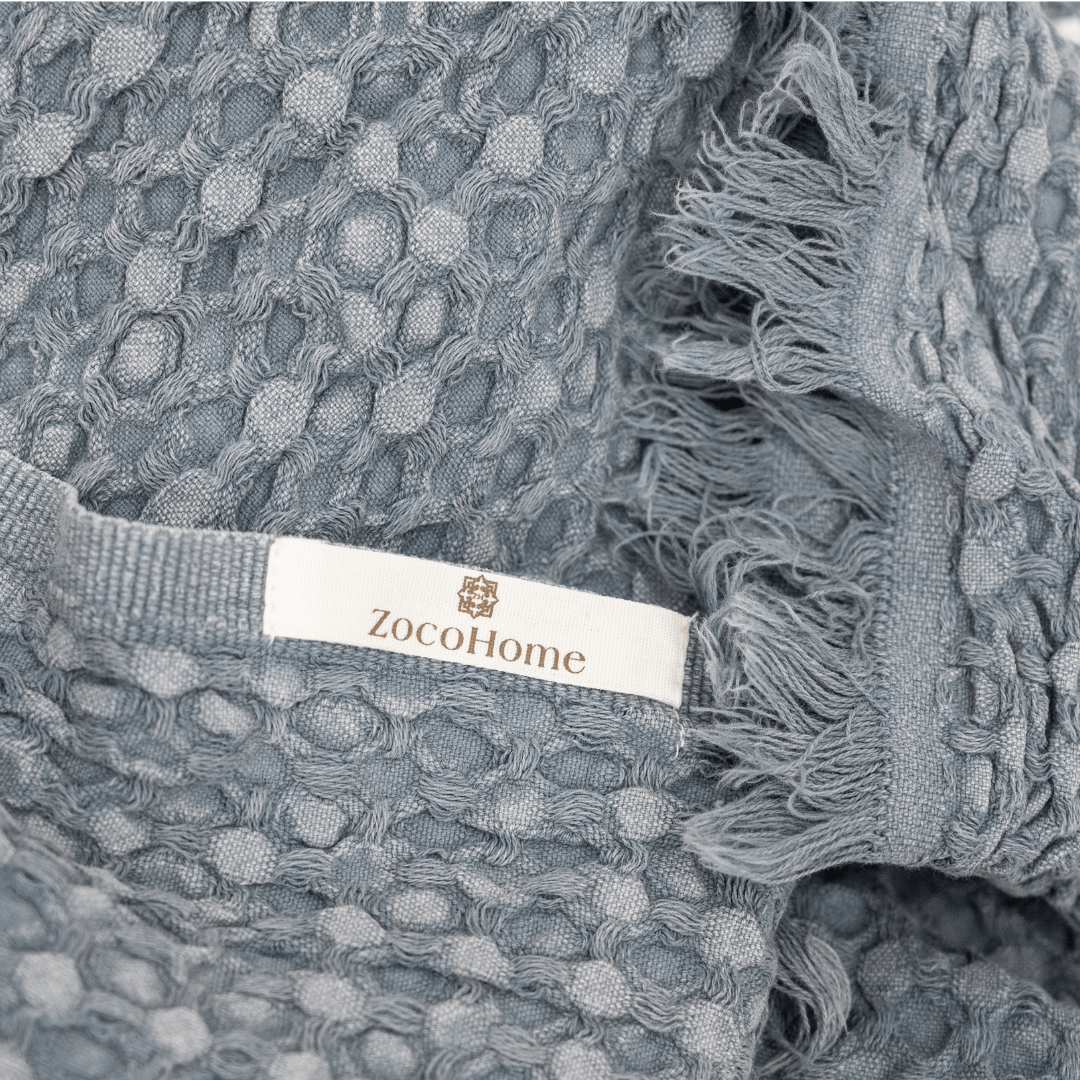 Fouta Waffle | Bleu 80x180cm