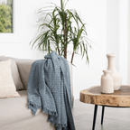 Fouta Waffle | Bleu 80x180cm