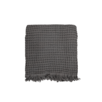 Écharpe en tissu gaufré Fouta | Gris anthracite 120x180cm