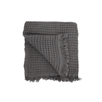 Écharpe en tissu gaufré Fouta | Gris anthracite 120x180cm