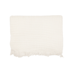 Écharpe en fouta à motif gaufré | Blanche 120x180cm