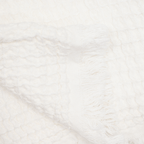 Écharpe en fouta à motif gaufré | Blanche 120x180cm