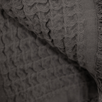 Serviette Fouta en tissu gaufré | Gris foncé 85x170cm