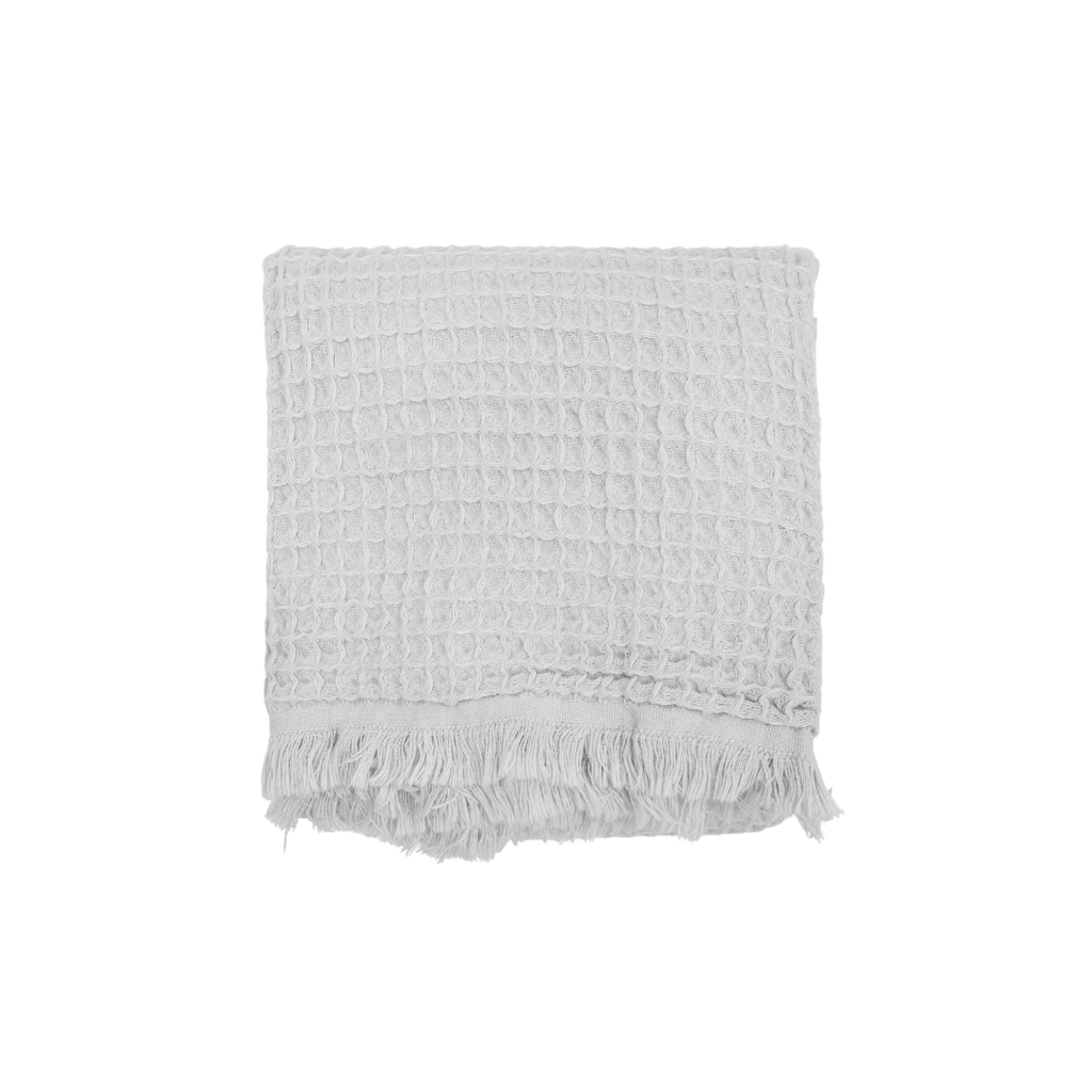 Serviette Fouta en tissu gaufré | Gris clair 85x170cm