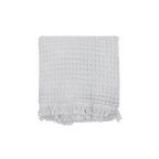 Serviette Fouta en tissu gaufré | Gris clair 85x170cm