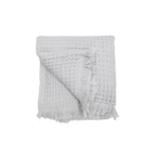 Serviette Fouta en tissu gaufré | Gris clair 85x170cm