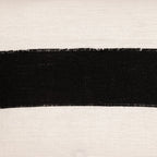 Fronce de coussin en lin Bodrum | Blanc/Noir 40x60cm