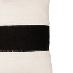 Fronce de coussin en lin Bodrum | Blanc/Noir 45x45cm