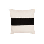 Fronce de coussin en lin Bodrum | Blanc/Noir 45x45cm