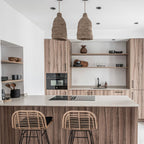 Lampe suspendue en raffia | 22x22x38cm