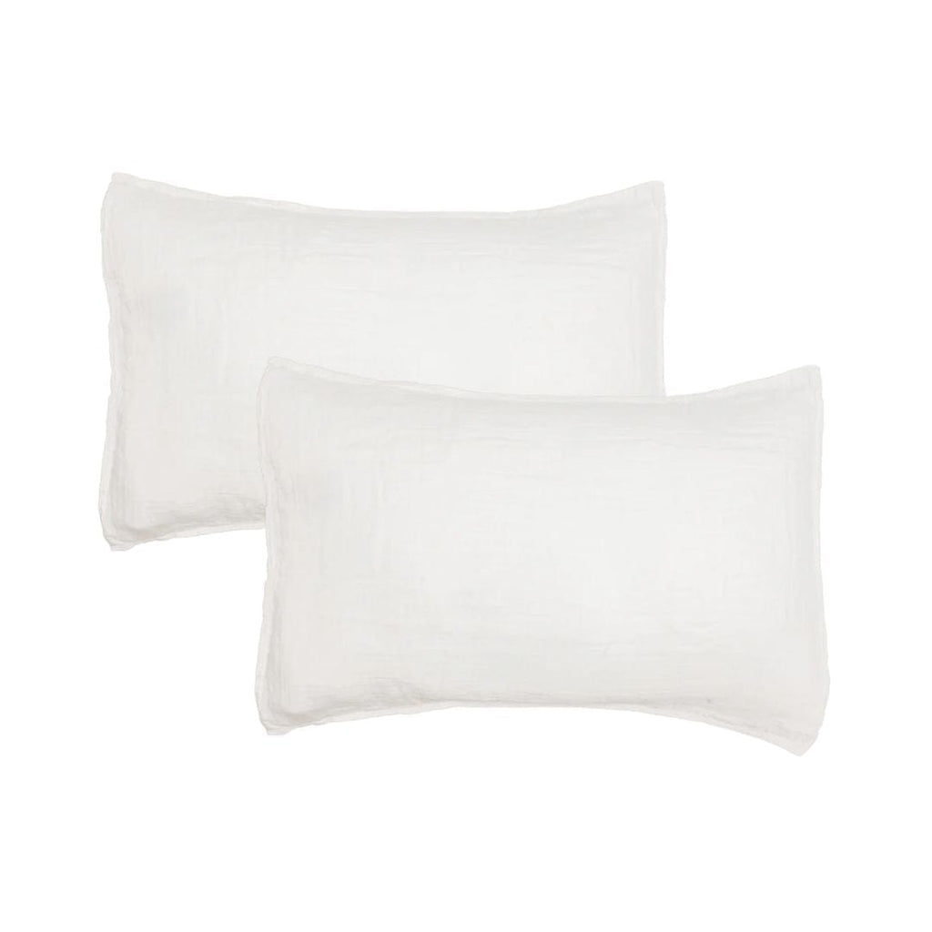 Frettes d'oreiller Haven | Lot de 2 | Blanc 50x70cm