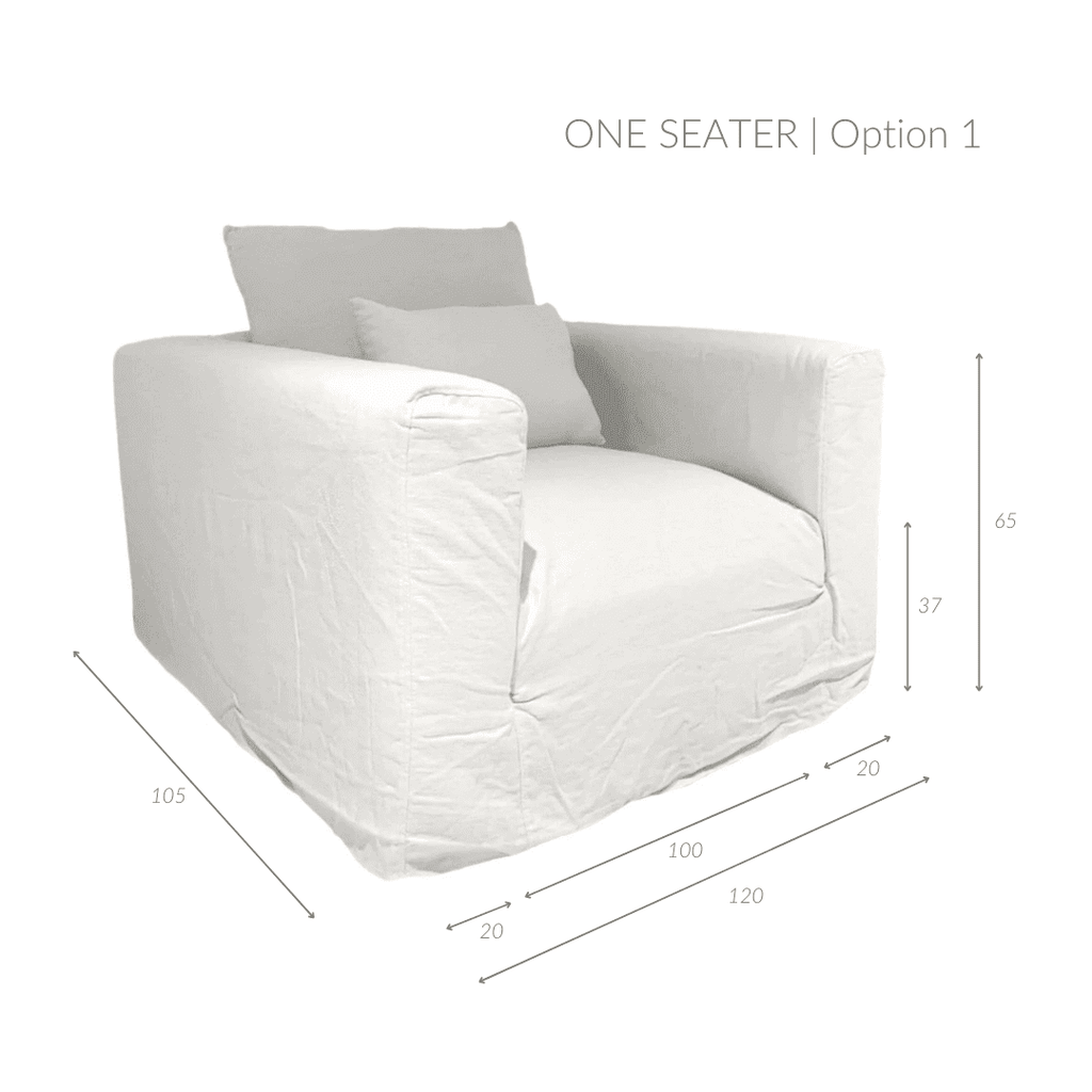 Canapé simple en lin Ibiza