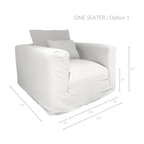 Canapé simple en lin Ibiza