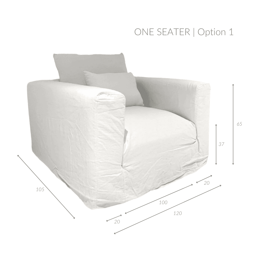 Canapé simple en lin Ibiza