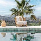 Fronce de coussin indigo | 50x50 cm