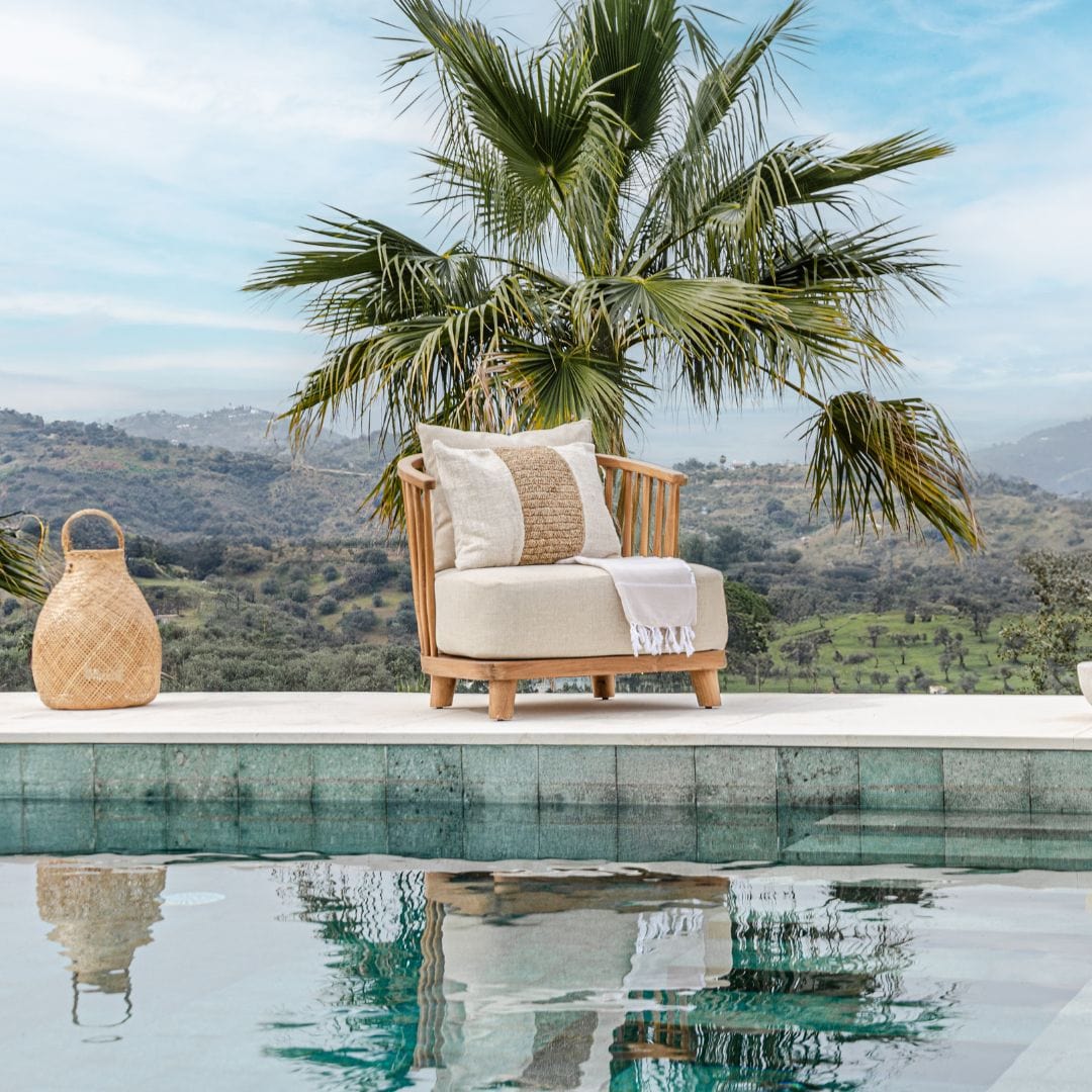 Fronce de coussin indigo | 50x50 cm