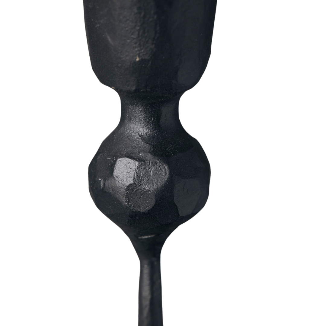 Porte-bougie en fer | Noir 6x18cm