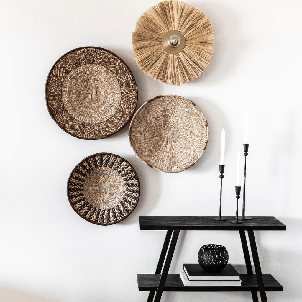 Porte-bougie en fer | Noir 6x29cm