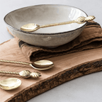 Cuillère en forme d'ananas en fer | laiton poli 17 cm