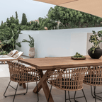 Chaise d'extérieur en rotin Jaipur | Noire