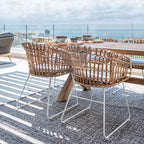 Chaise d'extérieur en rotin Jaipur | Blanche