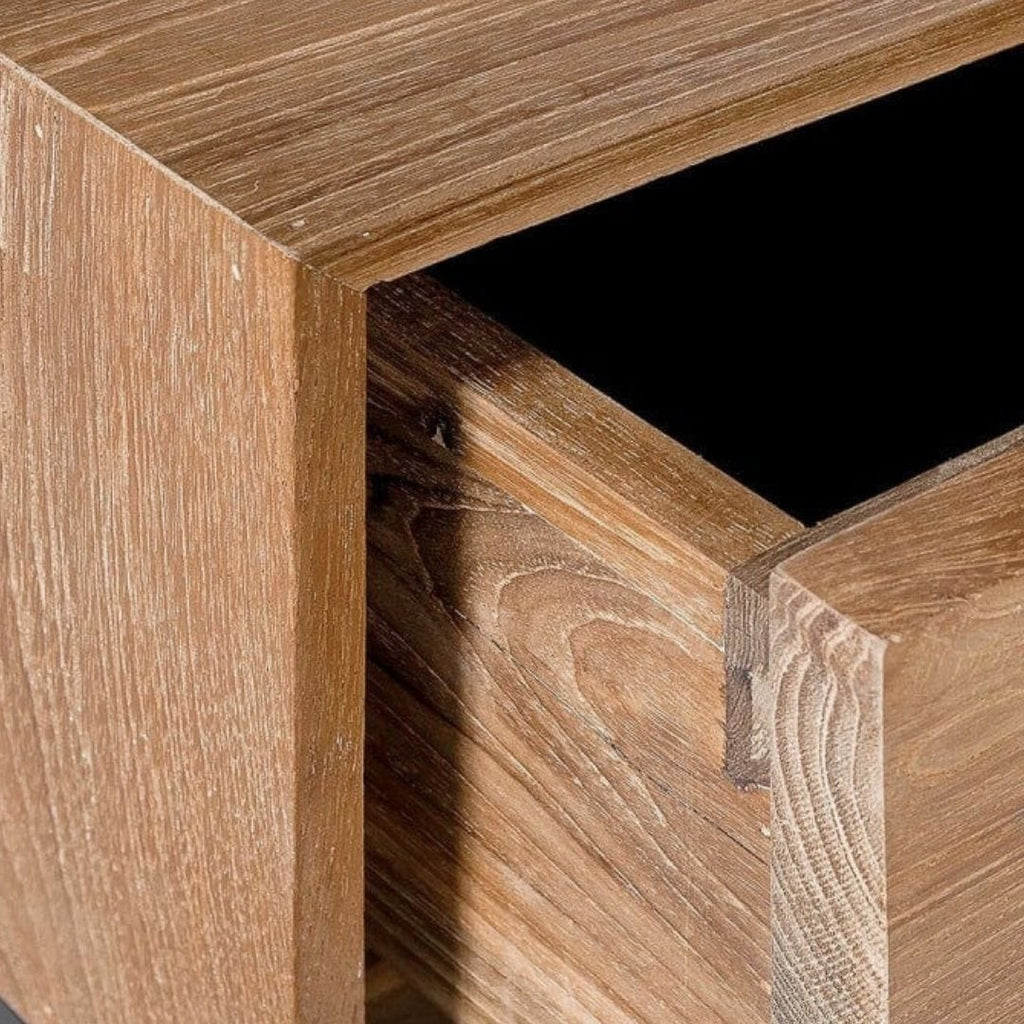 Meuble TV en teck recyclé Juno | 140x40cm