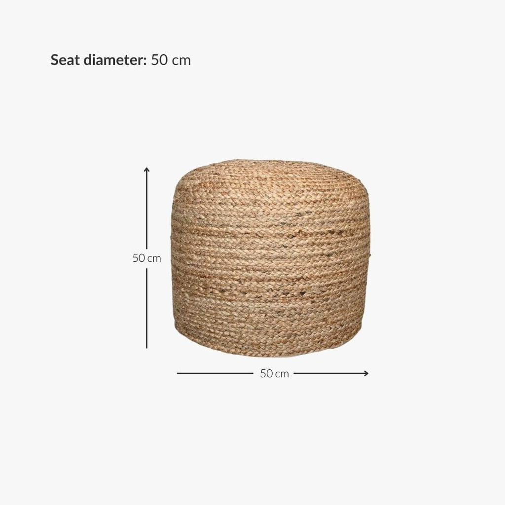 Pouf en jute | 50x35cm