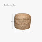 Pouf en jute | 50x35cm