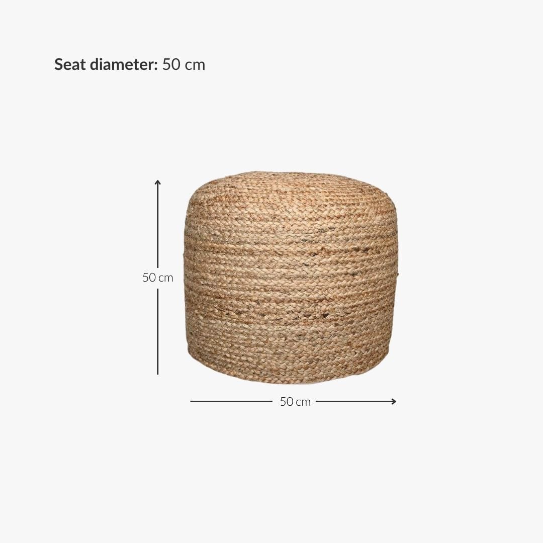 Pouf en jute | 50x35cm
