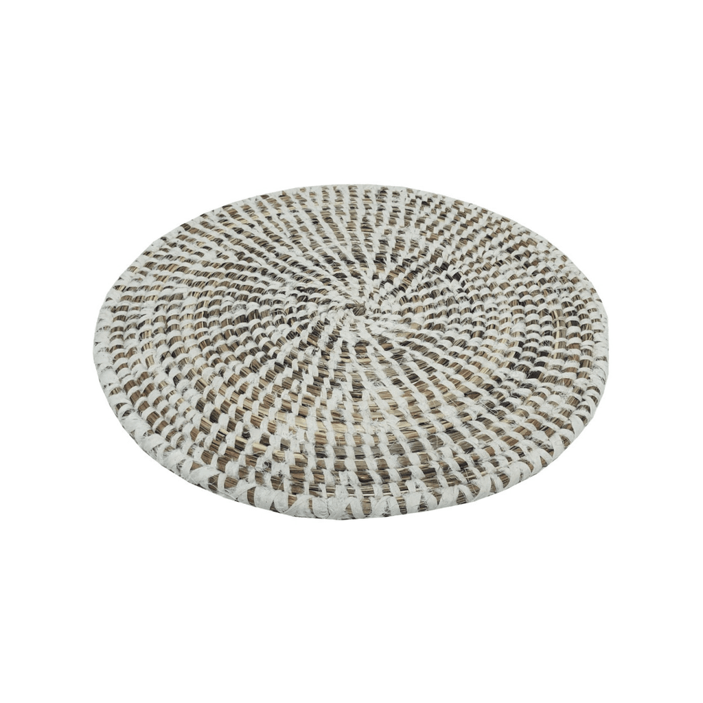 Kindia Tapis de table | Naturel/Blanc