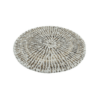 Kindia Tapis de table | Naturel/Blanc