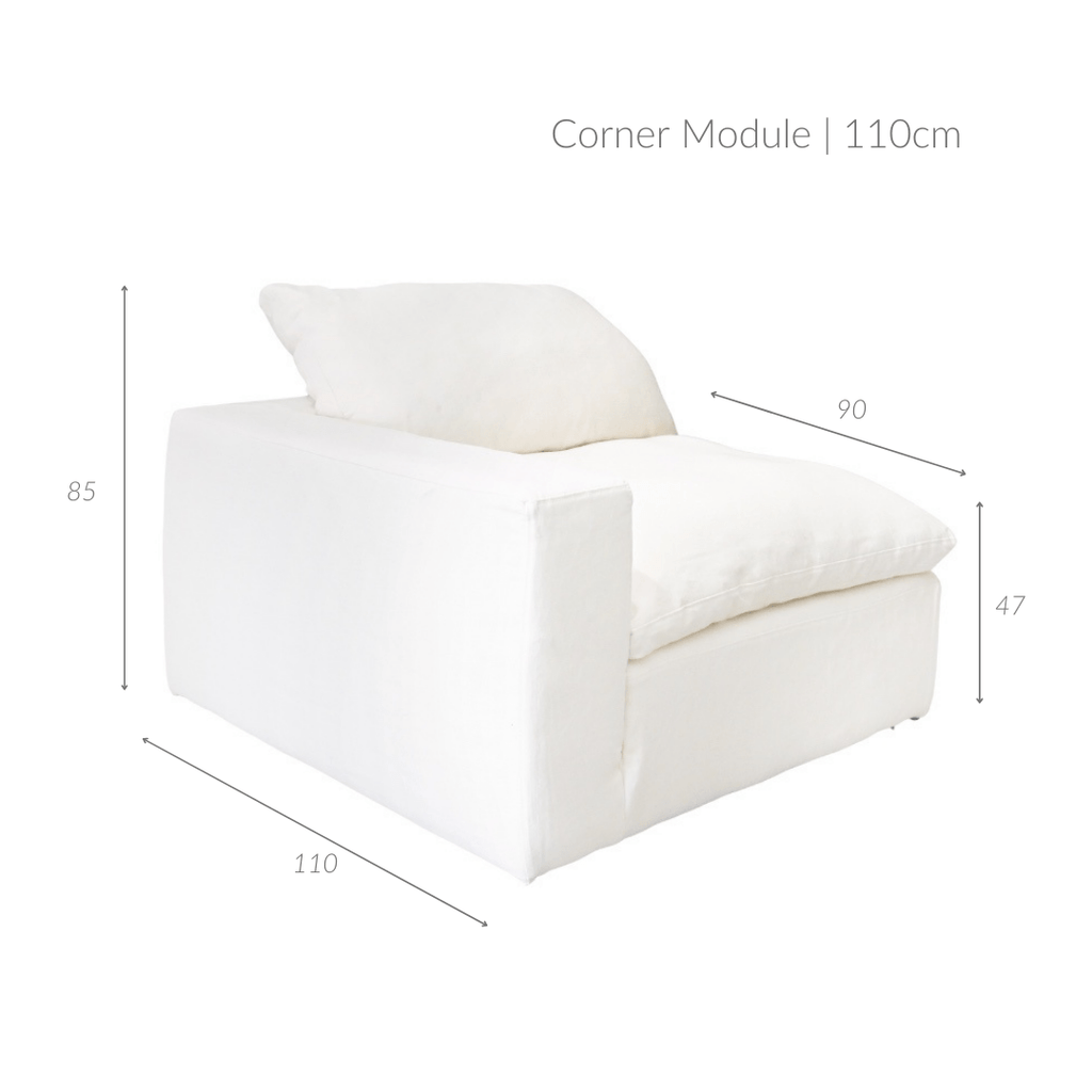 Module d'angle en lin Laguna | 110cm