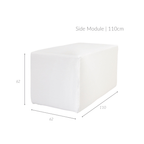 Module latéral en lin Laguna | 110x60x65cm