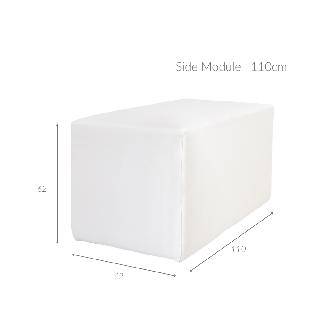 Module latéral en lin Laguna | 110x60x65cm