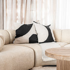 Fronce de coussin Leora, anthracite | 50x50cm