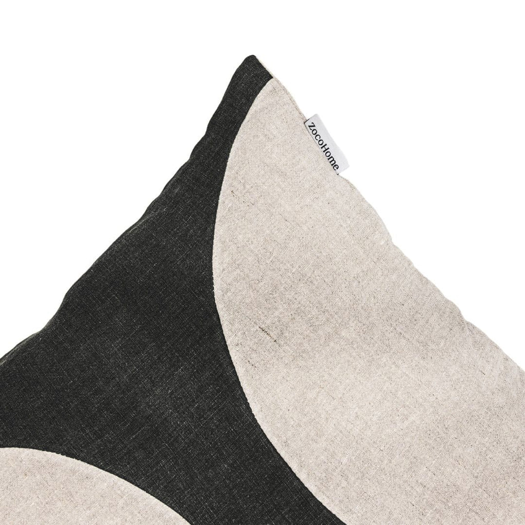 Fronce de coussin Leora, anthracite | 50x50cm