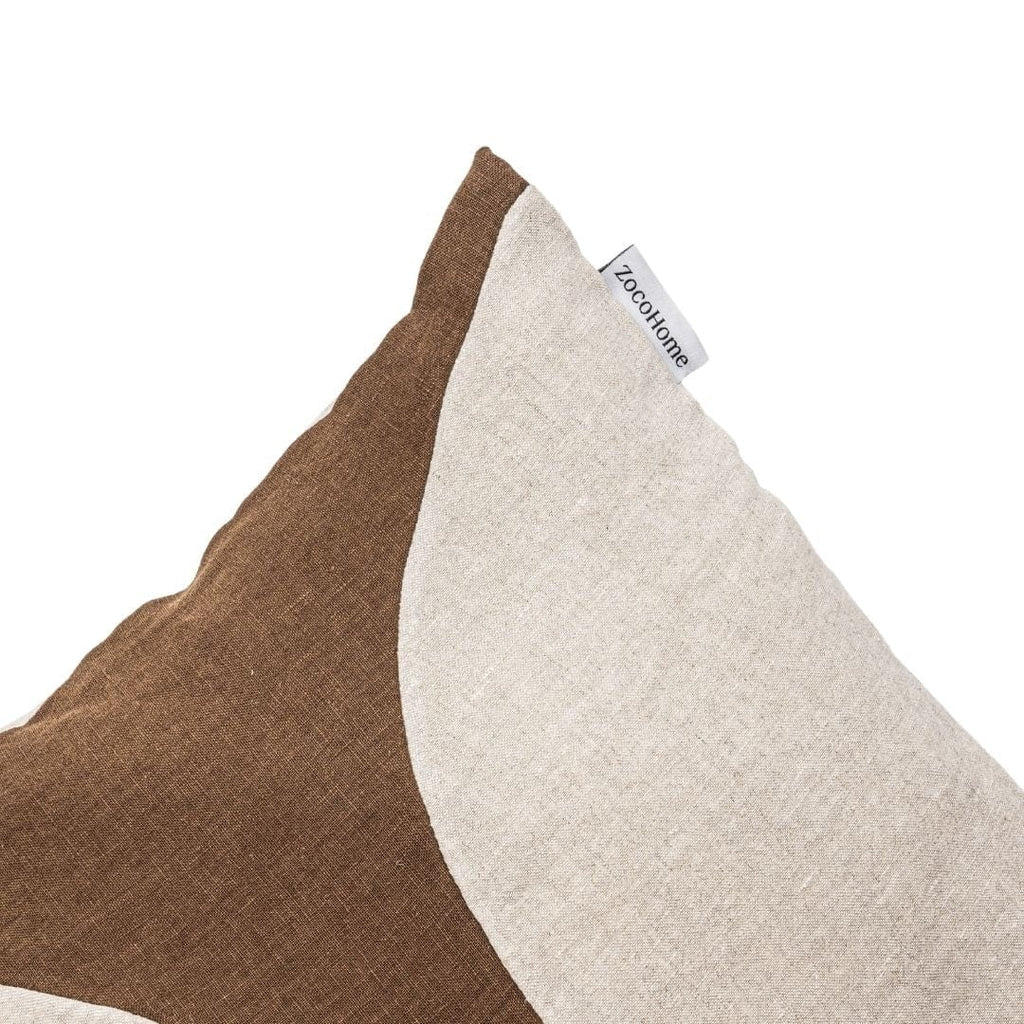 Fronce de coussin Leora, couleur moka | 50x50cm
