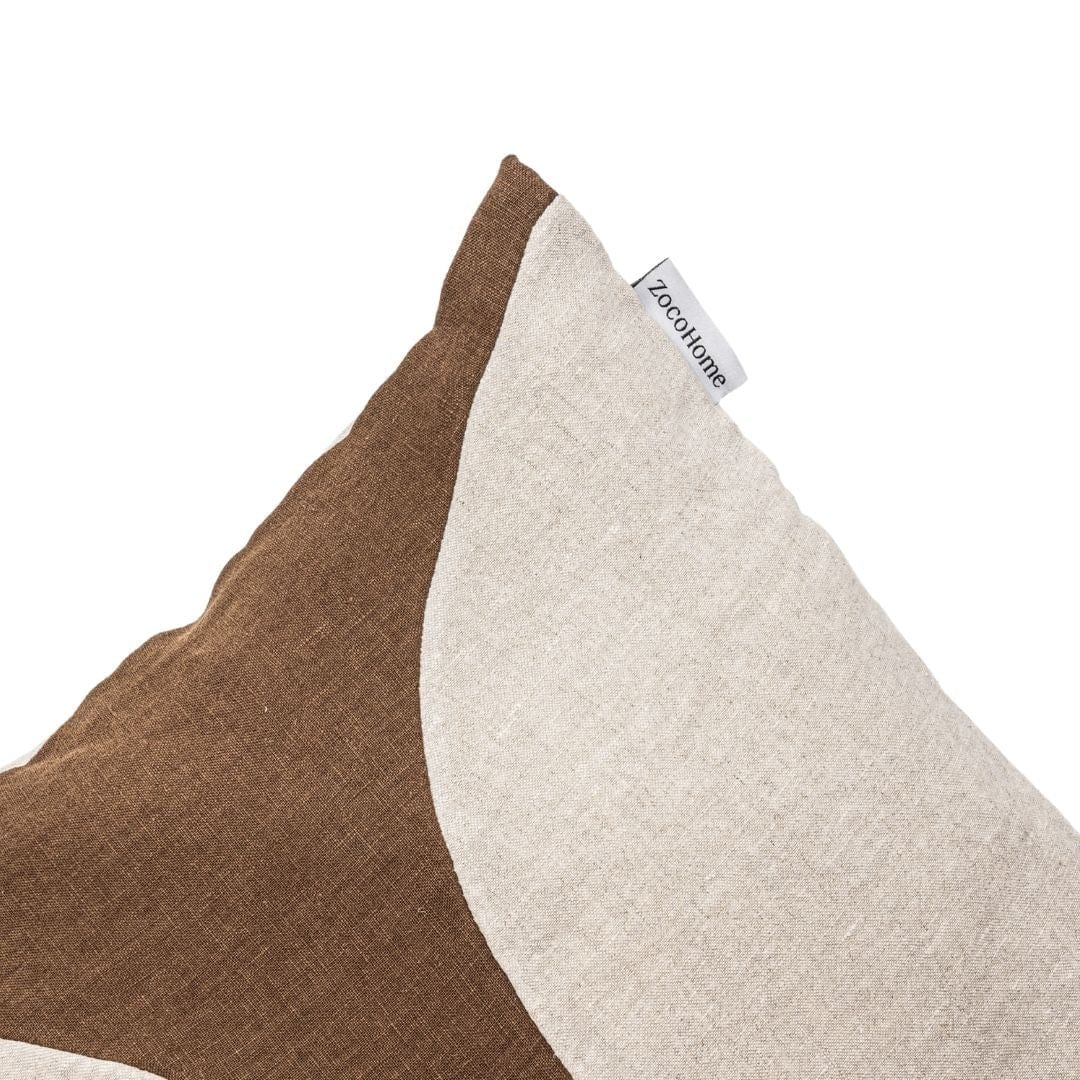 Fronce de coussin Leora, couleur moka | 50x50cm