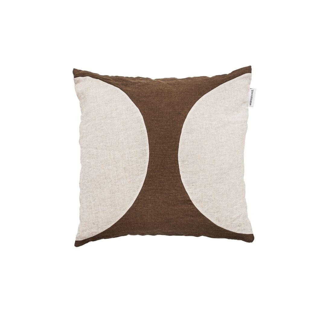 Fronce de coussin Leora, couleur moka | 50x50cm