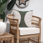 Fronce de coussin Leora Olive | 50x50cm