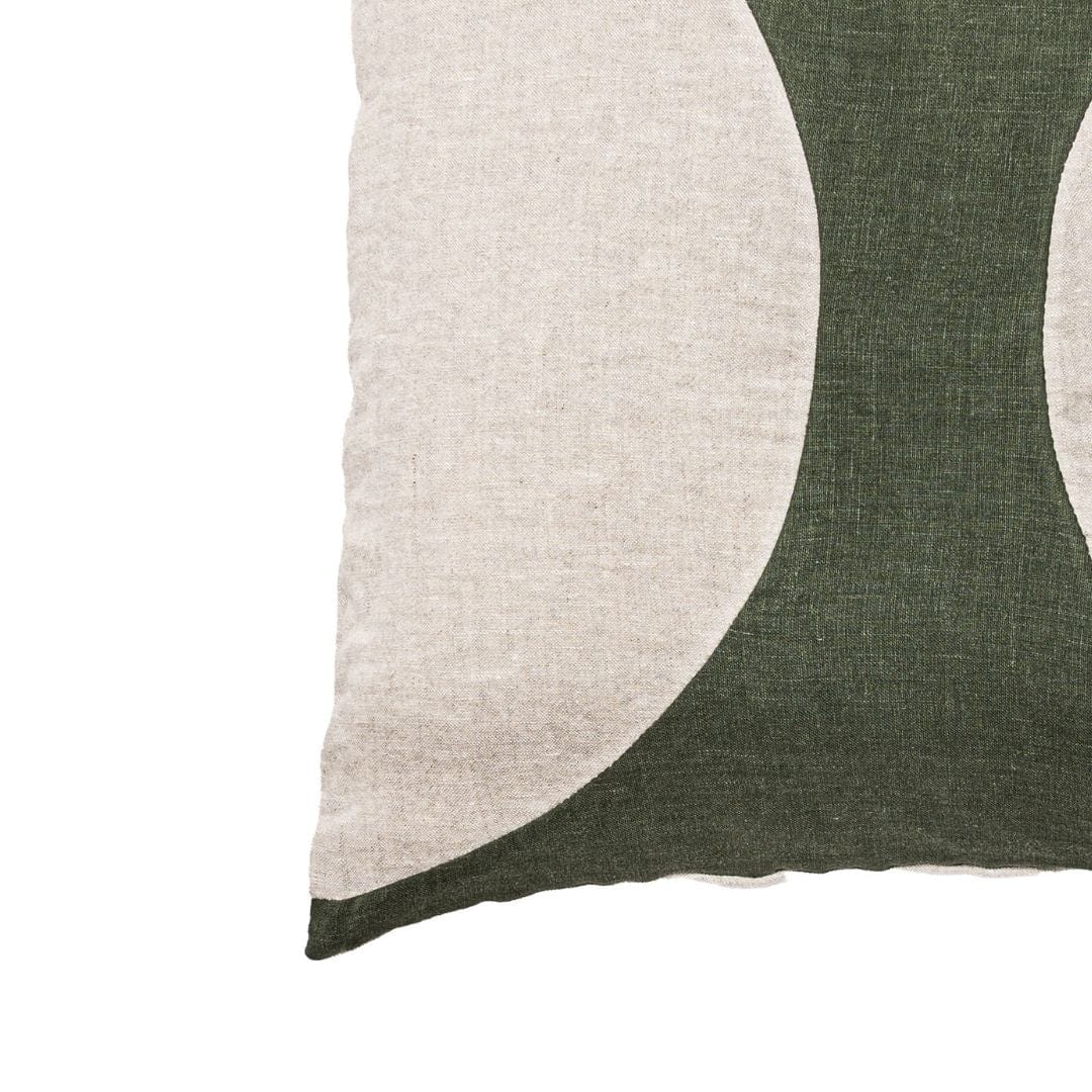 Fronce de coussin Leora Olive | 50x50cm