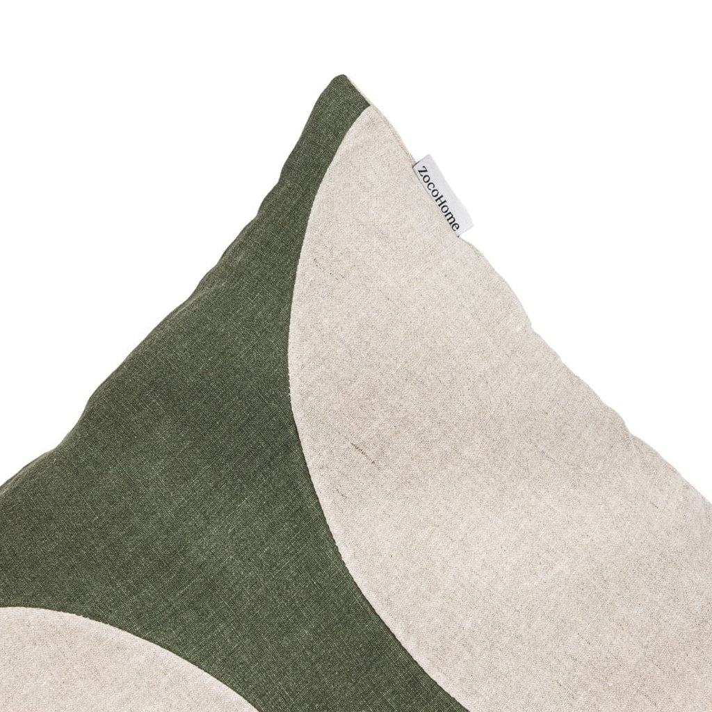 Fronce de coussin Leora Olive | 50x50cm