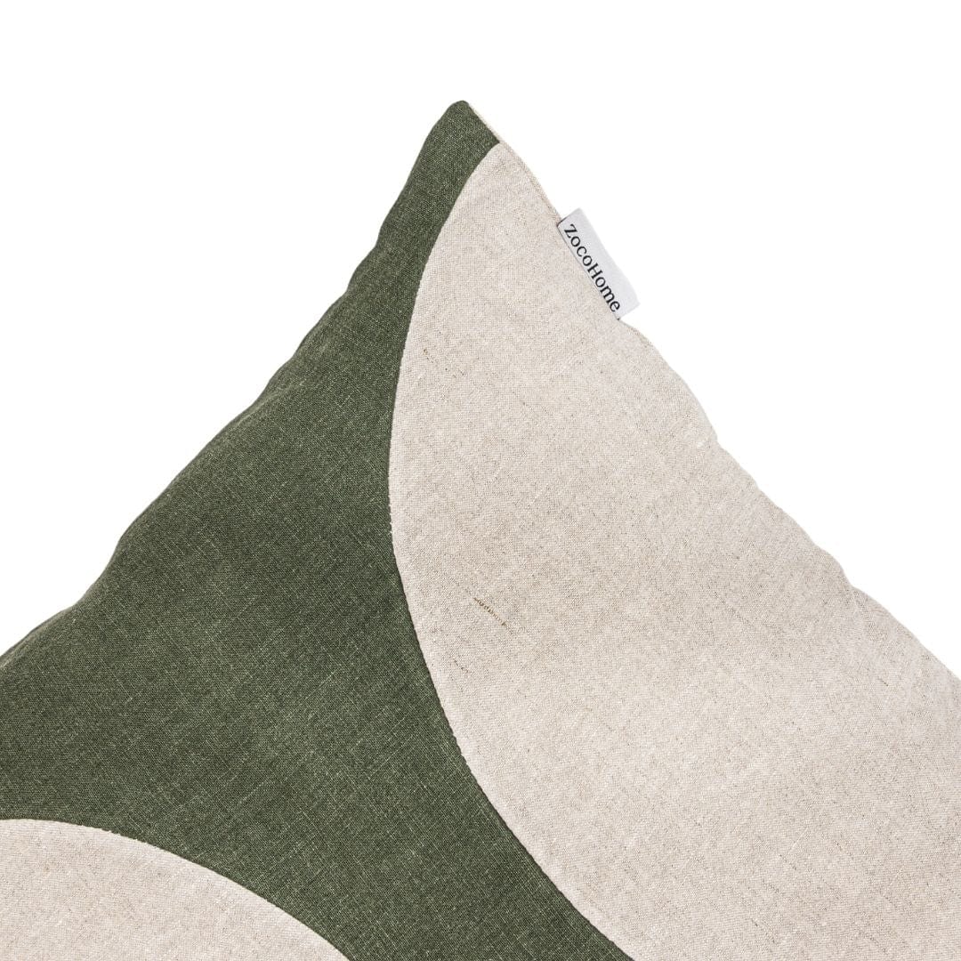 Fronce de coussin Leora Olive | 50x50cm